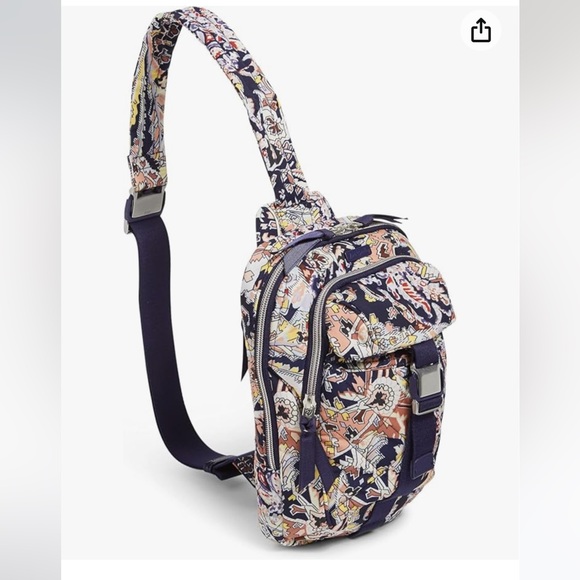 Vera Bradley Utility Sling Backpack-Tangier Paisley - Picture 3 of 15